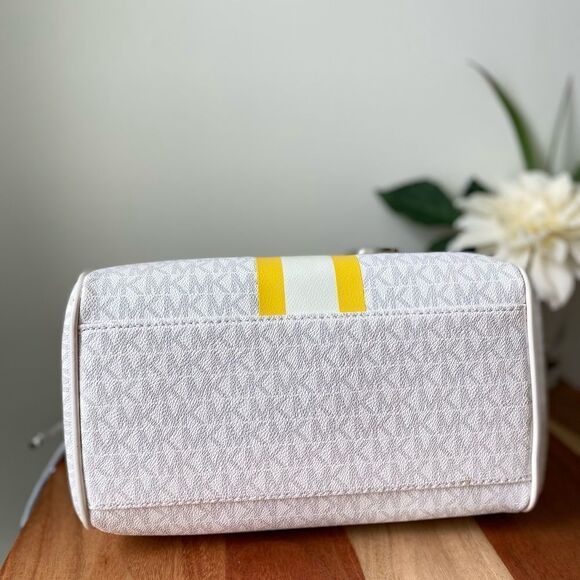 Michael kors Bedford Small Logo Stripe Satchel - Picture 7 of 9